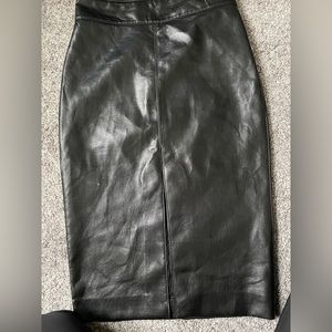Babaton soft faux leather pencil skirt